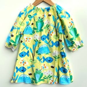 handmade dress cover/smock flannel‎ insects 18-24-2